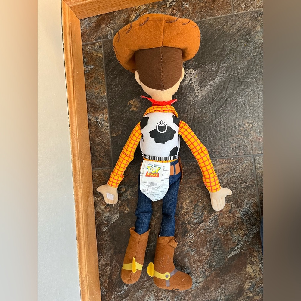 Disney Pixar iconic Woody 2010 stuffed cowboy plush with hook & loop hands. - Picture 3 of 12